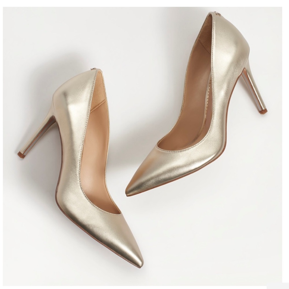 Sam Edelman, Hazel Pump, size 8.5, light gold, worn once! Mint condition!